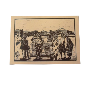 Dobbelt postkort med motiv fra Afrika